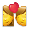 Kiss- Woman- Man emoji on LG